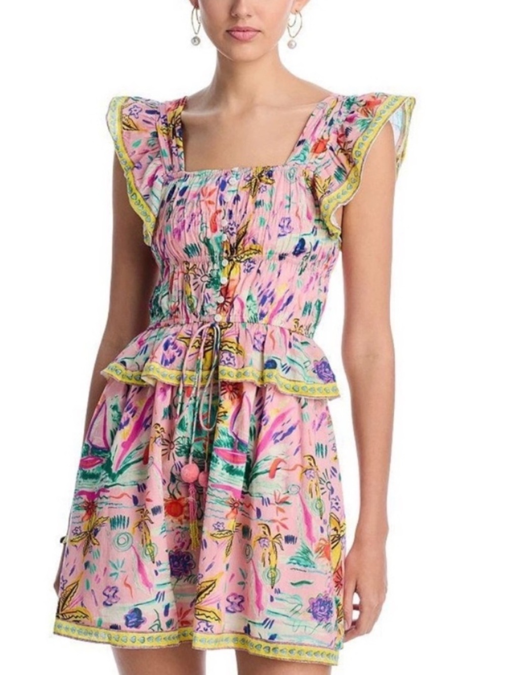 Alicia Bell Fleur ruffle mini dress